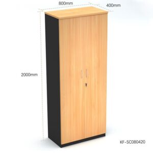 Generic CWG1 2-Door Wooden Office Cabinet, 800 × 400 × 2000 mm