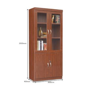 Generic CWG2 2-Door Wooden Office Cabinet / Display Cabinet, 800 × 400 × 2000 mm
