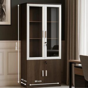 CWG3 2-Door Wooden Office Cabinet, 800 × 400 × 2000 mm