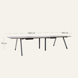 MT26 Conference Table, 3600 × 1400 × 750 mm