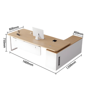NCTS P34-4 Office Desk with Return, 1600 × 800 mm + 900 mm Return