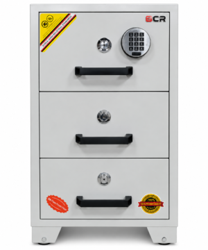 CR-DS300 3-DRAWER FIRE-RESISTANT VERTICAL FILE CABINET